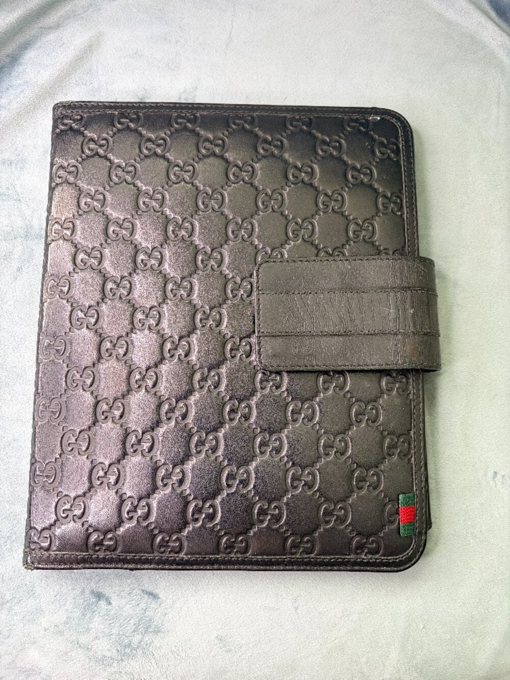 GUCCI iPad Tablet Case Black GG Embossed 269881-1147 Sleeve Pouch